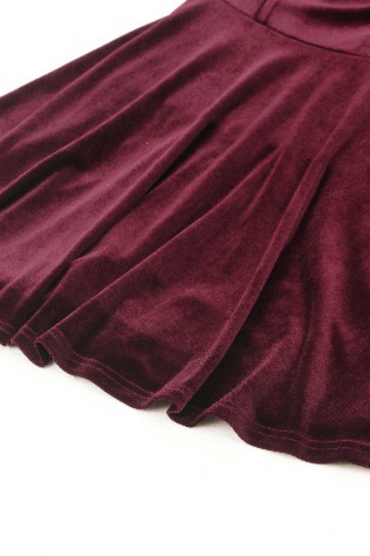 Scarlet Crochet Velvet Gothic Graduation Gown