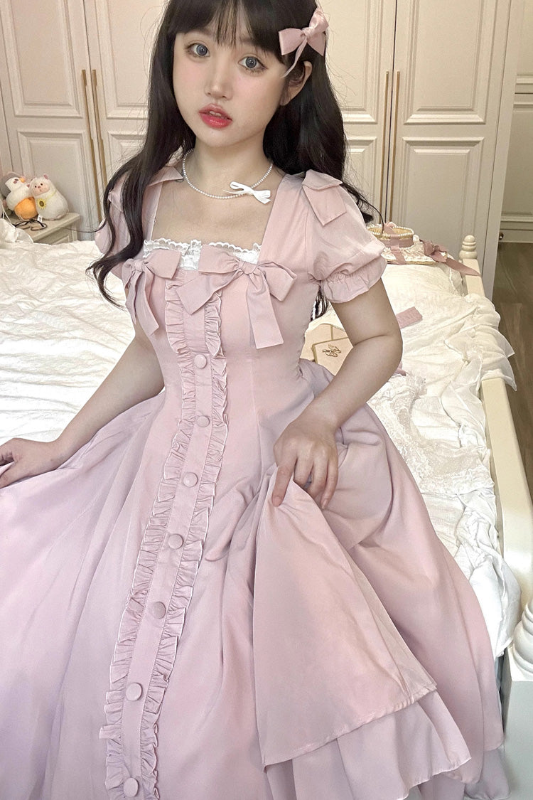 Annie's Gift Bowknot Short Sleeve Dress