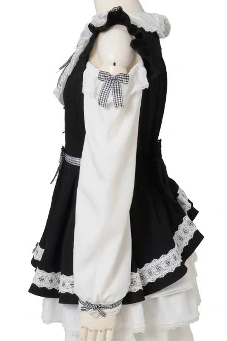 Off-Shoulder Ruffle Bow Dress & Shorts - Jirai Kei Set