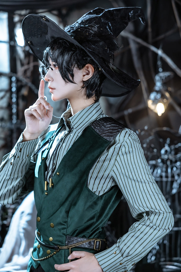 Emerald Double-Breasted Slim Ouji Prince Handsome Lolita Waistcoat