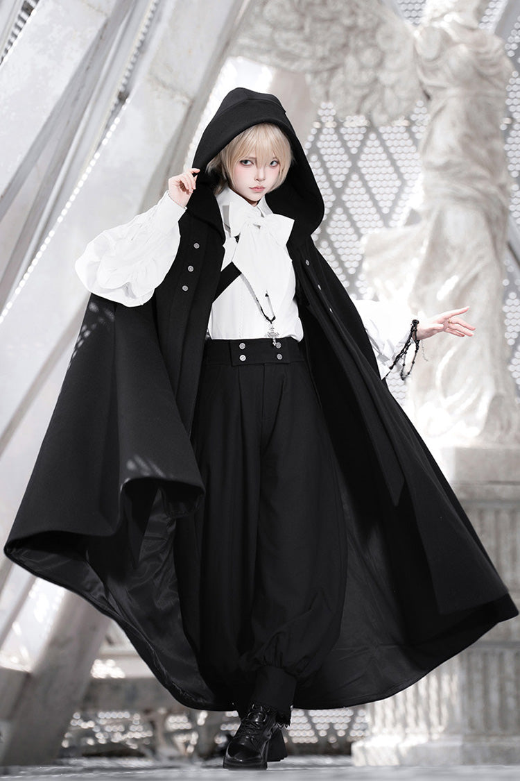 Midnight Bow Vintage Prince Blouse Pants Cloak Set - Code 003