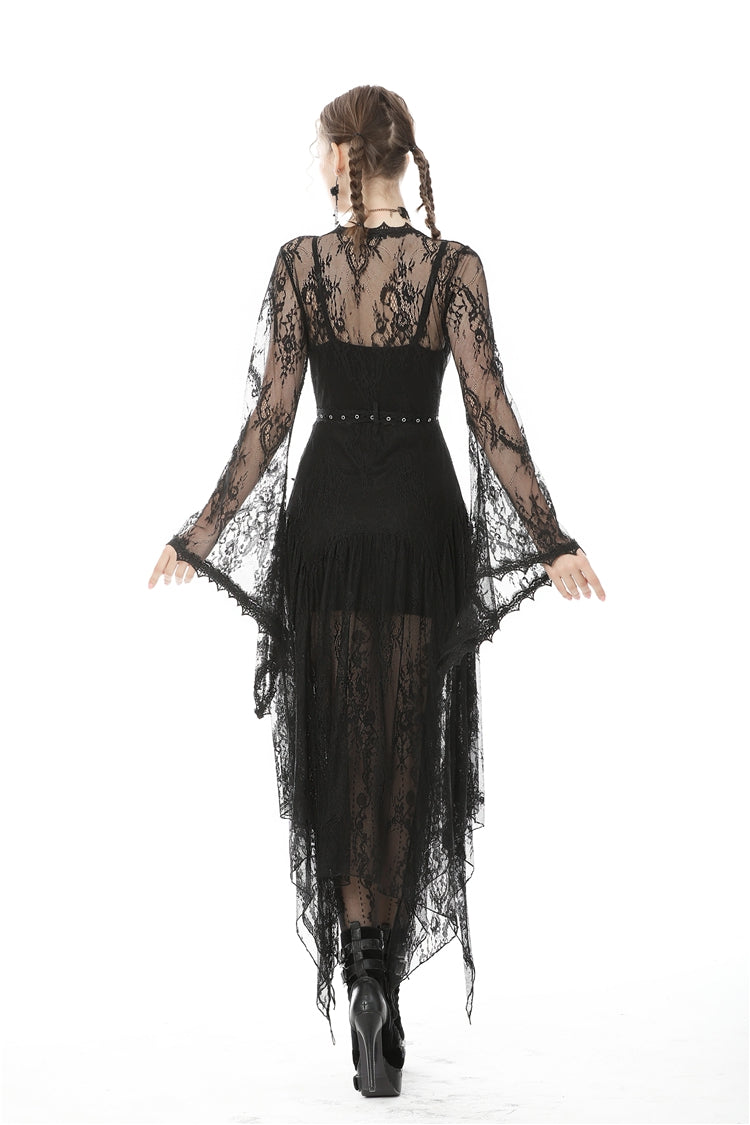 Black Lace Slim-Fit Daily Bodycon Dress