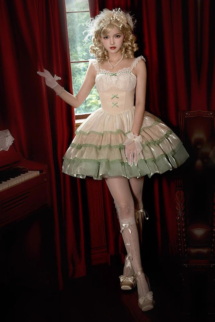 Layered Ruffle Sweet Lolita JSK - Glass Dream Ivory