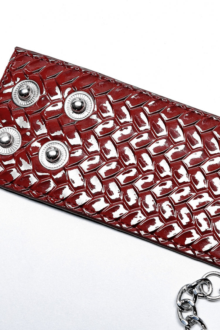 Reptile Texture Faux Leather Riveted Steampunk Choker