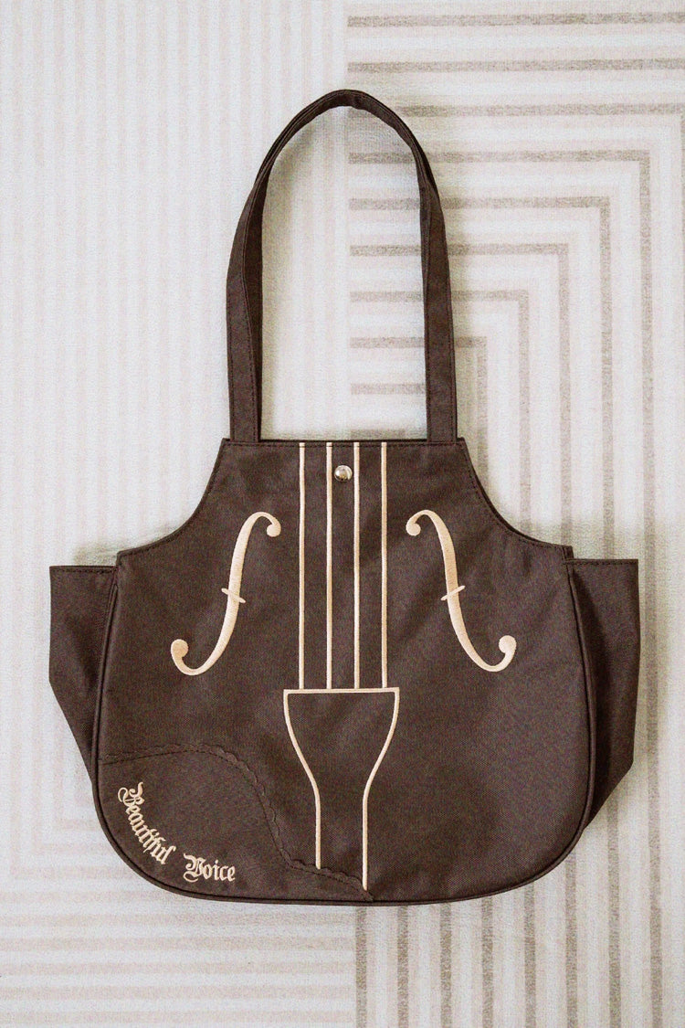 Violin Embroidered Bow Chinese Vintage Lolita Shoulder Bag