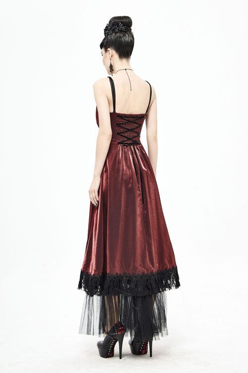 Tube Top Layered Red Gothic Dress