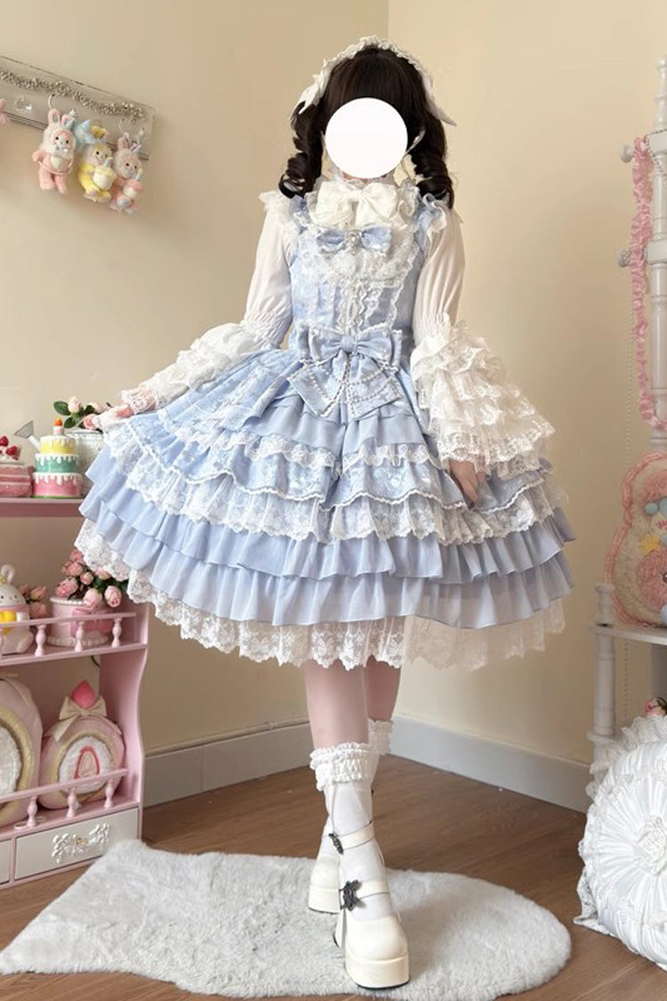 Gorgeous Multi-Layer JSK Dress with Bow in 4 Colors