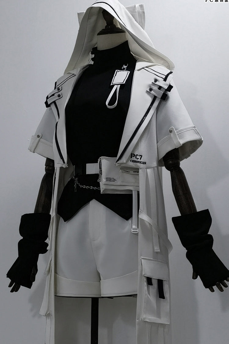 Ivory Cat Ear Prince Coat with Ouji Fashion Style - White Cat