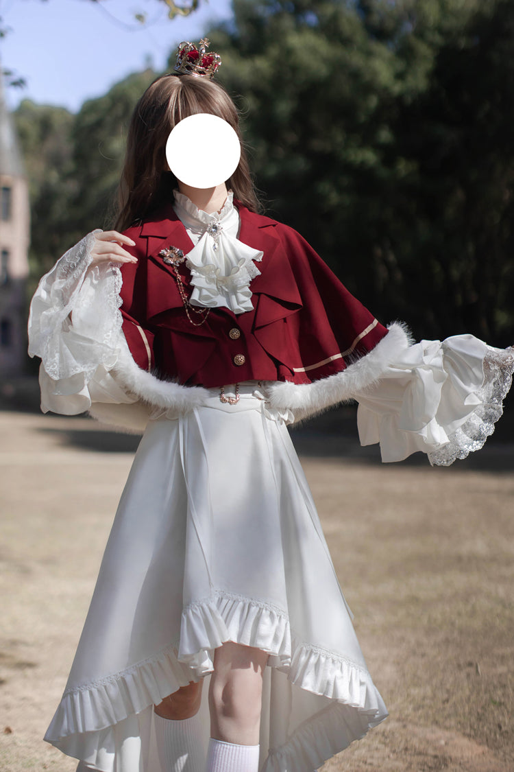 Ivory Ouji Skirt Pants with Ruffled Long Sleeves - Day and Night Song
