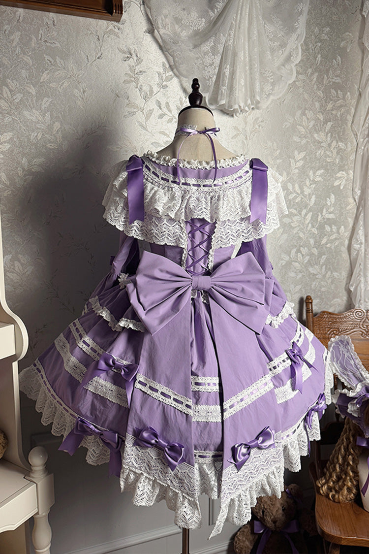 Violet Rabbit Dream Bell Sleeve Bow Lace Lolita Frock