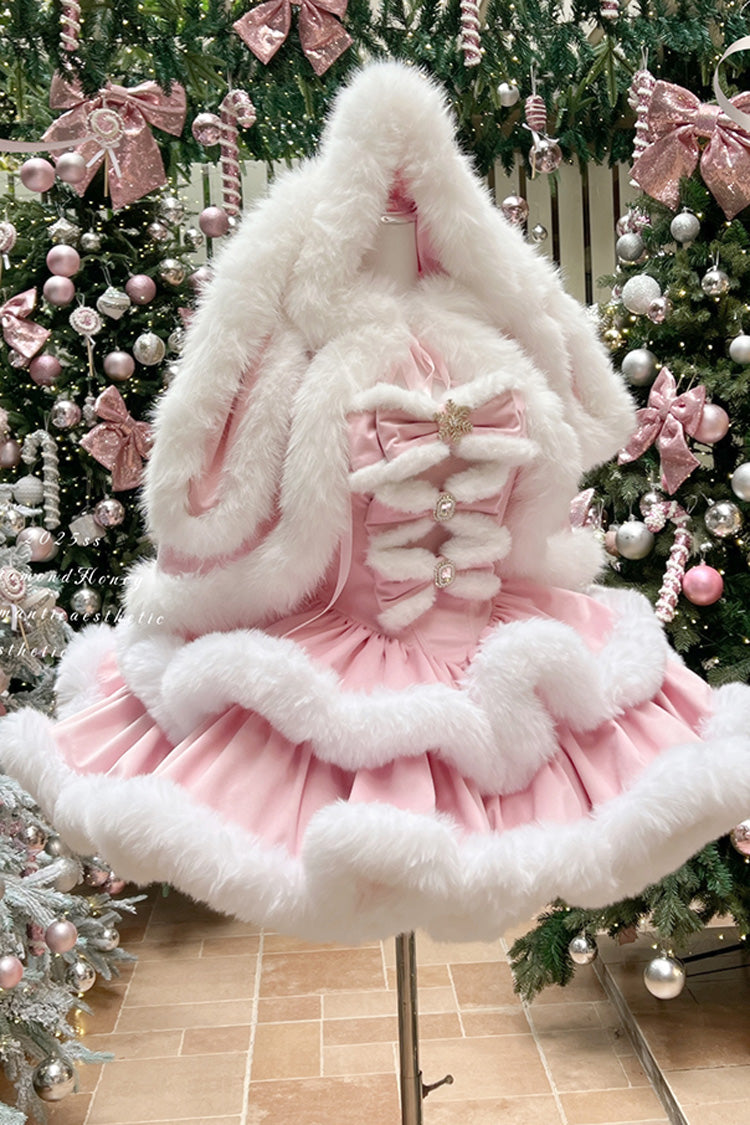 Pink Double-Bow Strapless Princess Dress