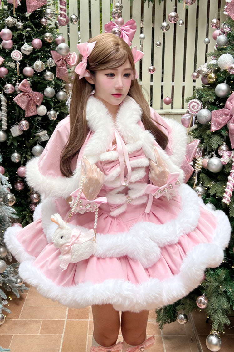 Pink Double-Bow Strapless Princess Dress