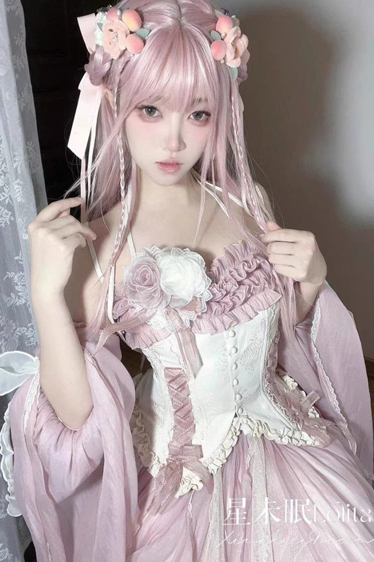 Praise of the Flower Goddess Off Shoulder Lolita JSK with Hanayome Ruffles