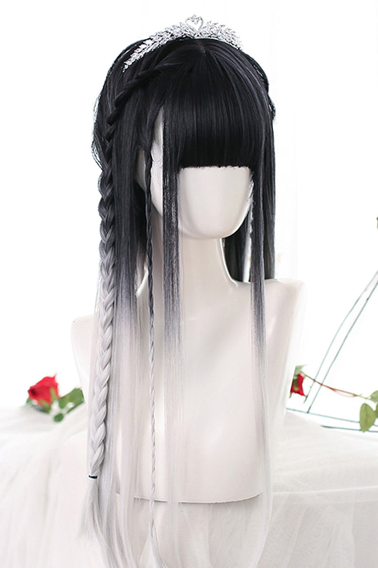 Classic Lolita Wig with Gradient Straight Hair in Natural Black