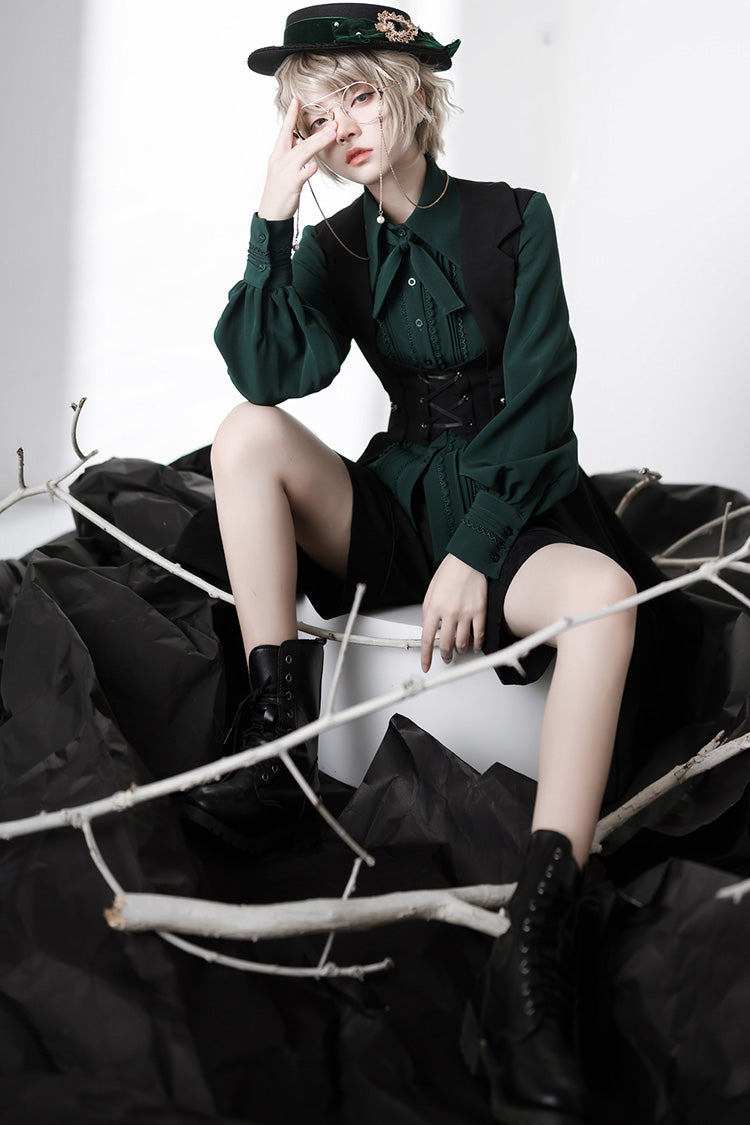 Medieval Ouji Gothic Lolita Extended Waistcoat in Three Shades