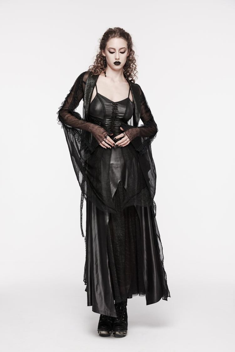 Off Shoulder Lace Lace-Up Slim Irregular Gothic Jsk Wedding Dress