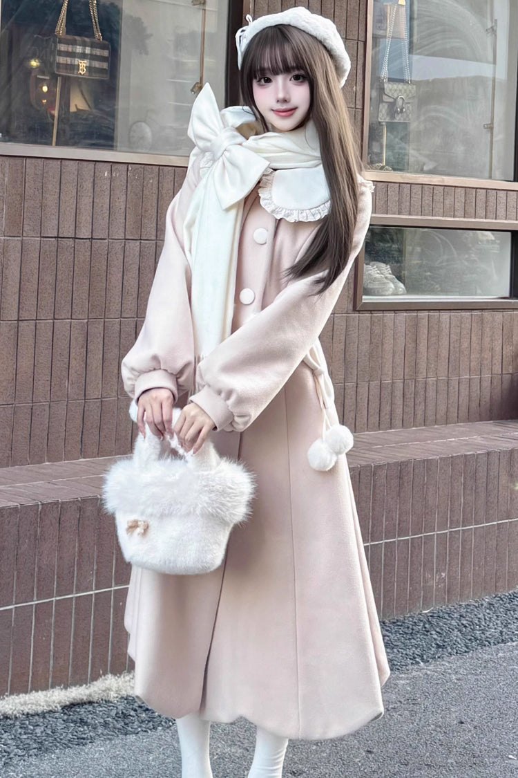 Sophisticated Long Sleeve Bow Lolita Overcoat