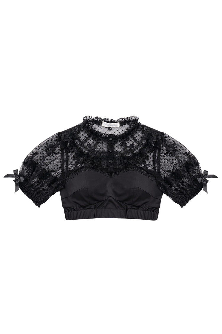Puff-Sleeved Sweet Lolita Top with Detachable Pads