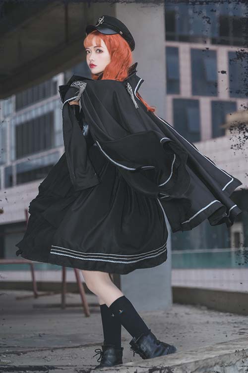 Cool Gothic Lolita JSK Dress with Night Owl Design