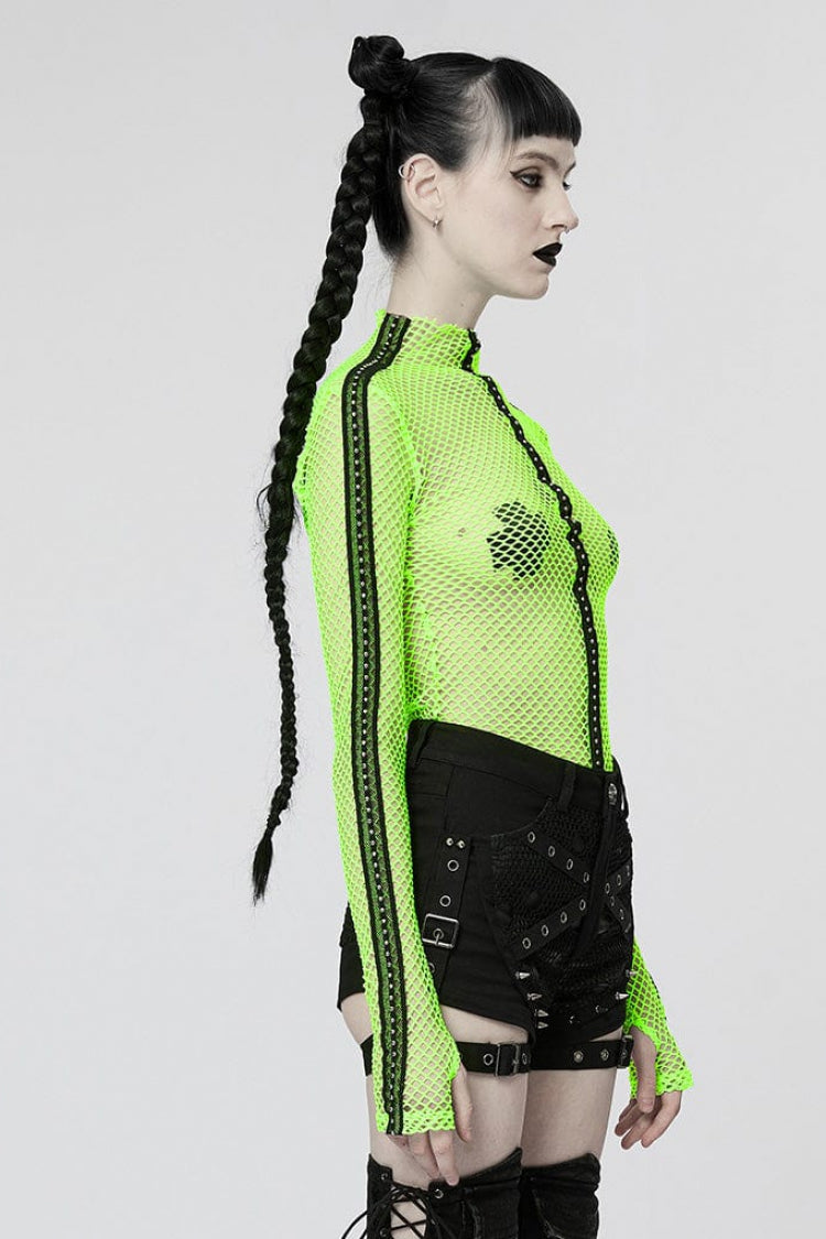 Mesh Ribbon Slim Punk Tee