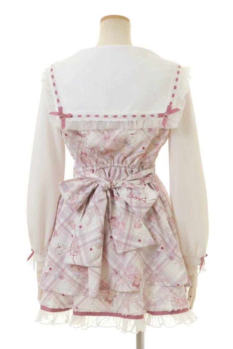 Sewing Bear Plus Size Jirai Kei Dress with Print and Bowknot