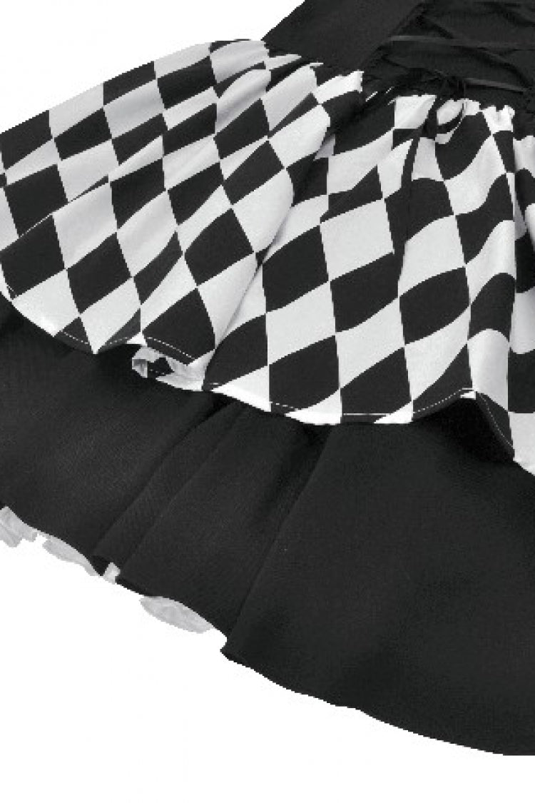 Sharp Point Collar Long Puff Sleeves Gothic Dress