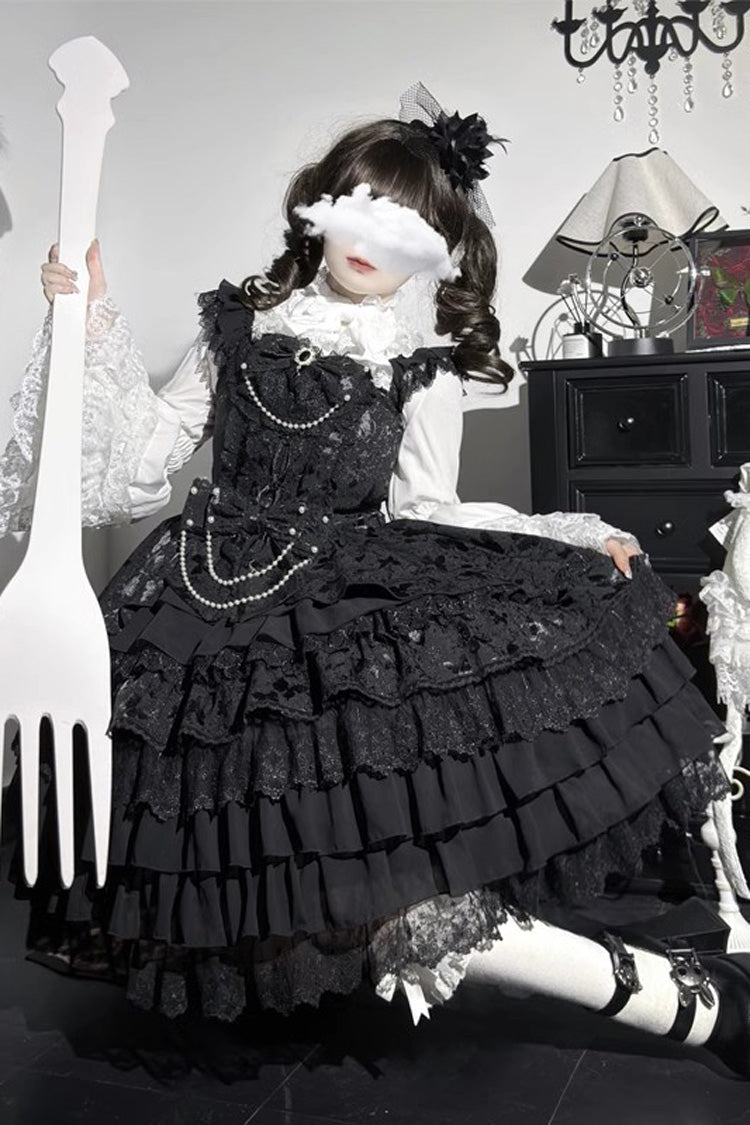 Gorgeous Multi-Layer JSK Dress with Bow in 4 Colors