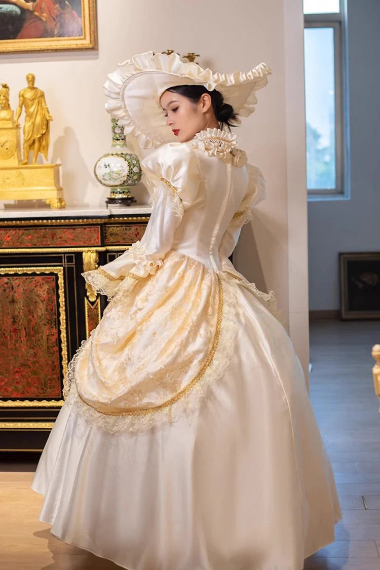 Champagne Medieval Court Cardigan Vintage Lolita Victorian Dress