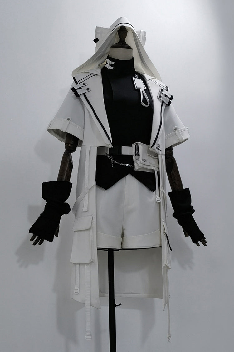 Ivory Cat Ear Prince Coat with Ouji Fashion Style - White Cat