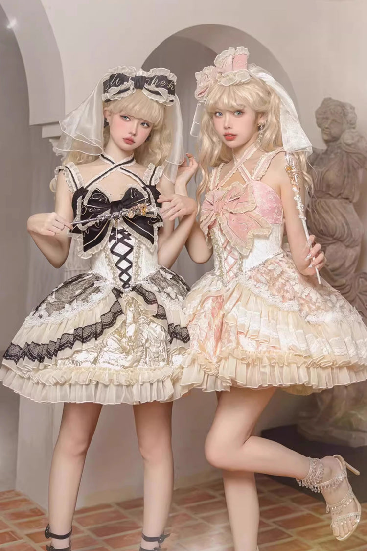 Sweet Lolita Dress with Bowknot and Lace