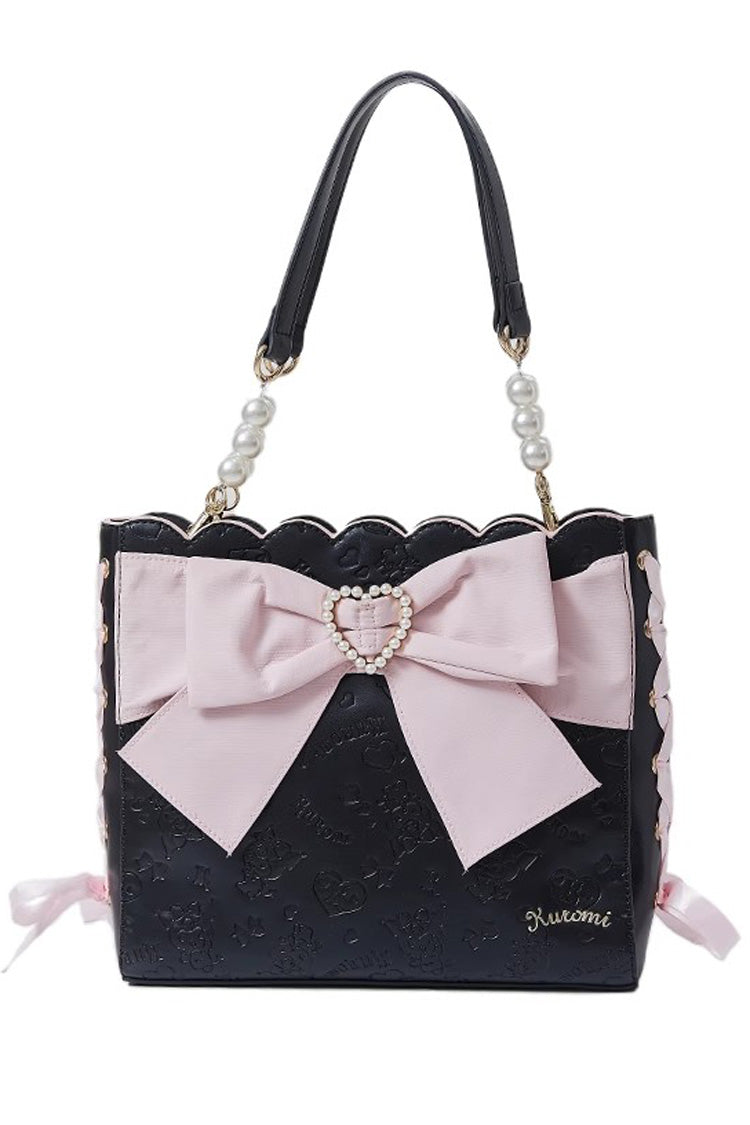 Ribbon Pearl Girly Lolita Shoulder Purse - 4 Shades