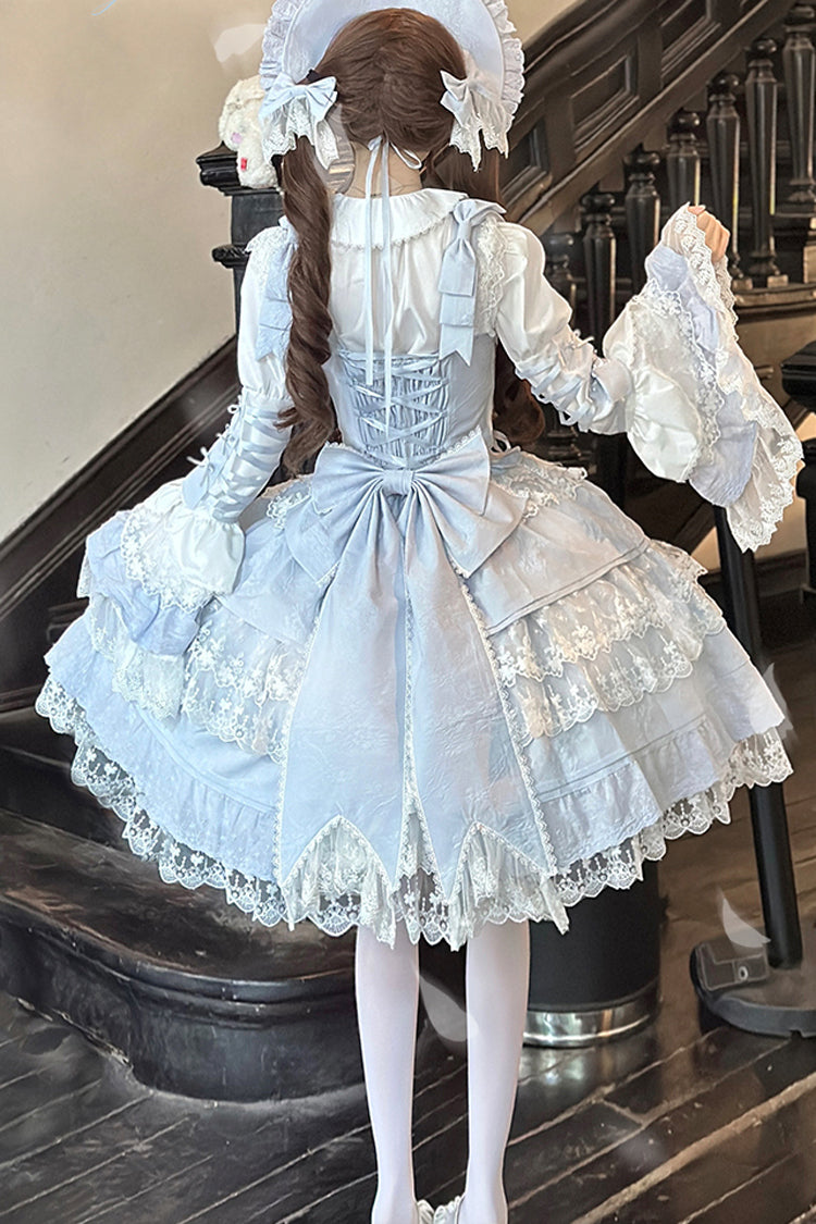 Sakura Love Gorgeous Lolita JSK with Embroidery and Jacquard Ruffles