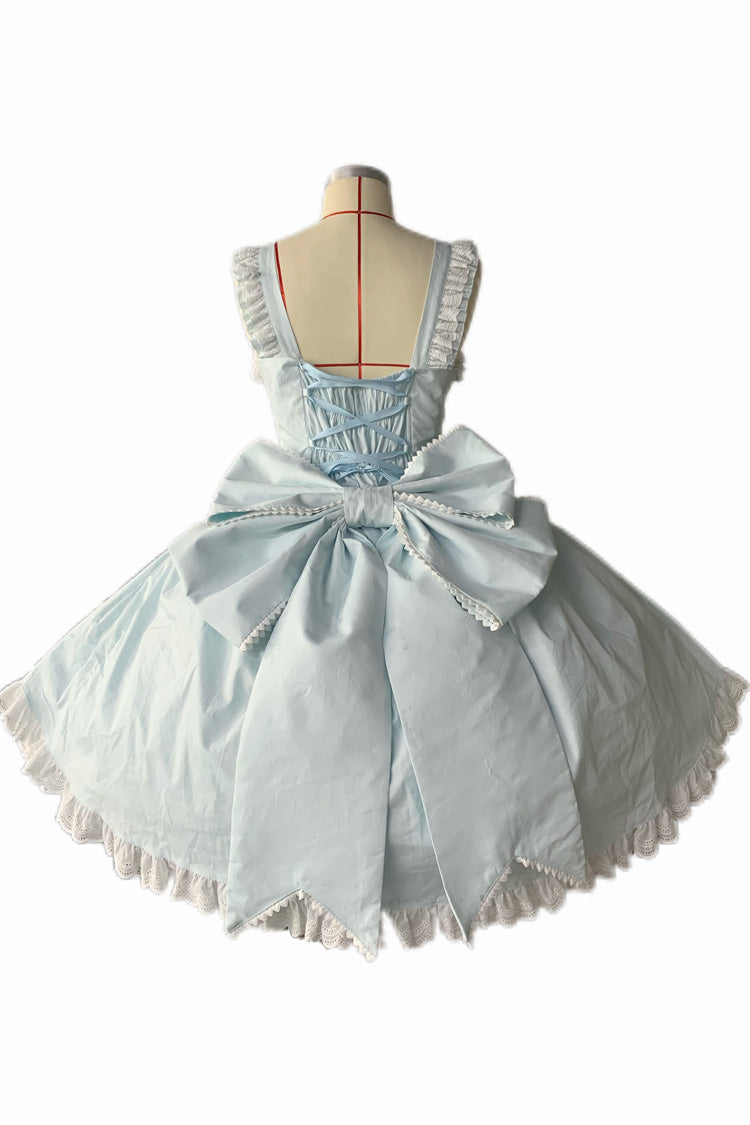 Triple-Layered Ruffle Cardigan Bowknot Lace Sweet Plus Size Jsk Dress - Grisha