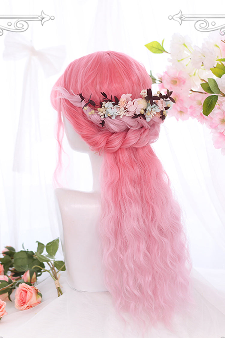 Blush Cherry Blossom Gradient Long Curly Lolita Wig