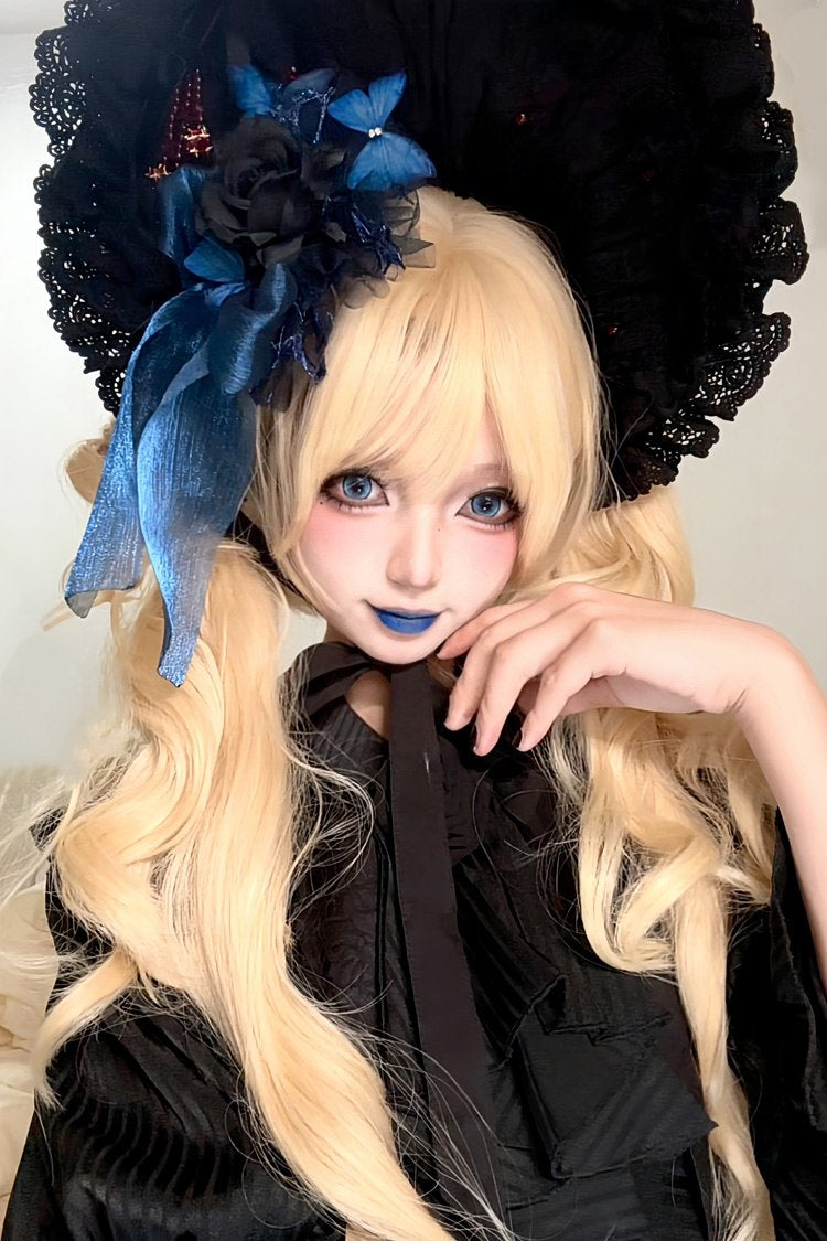 Gold Roman Curls Twin Pigtails Wig Set