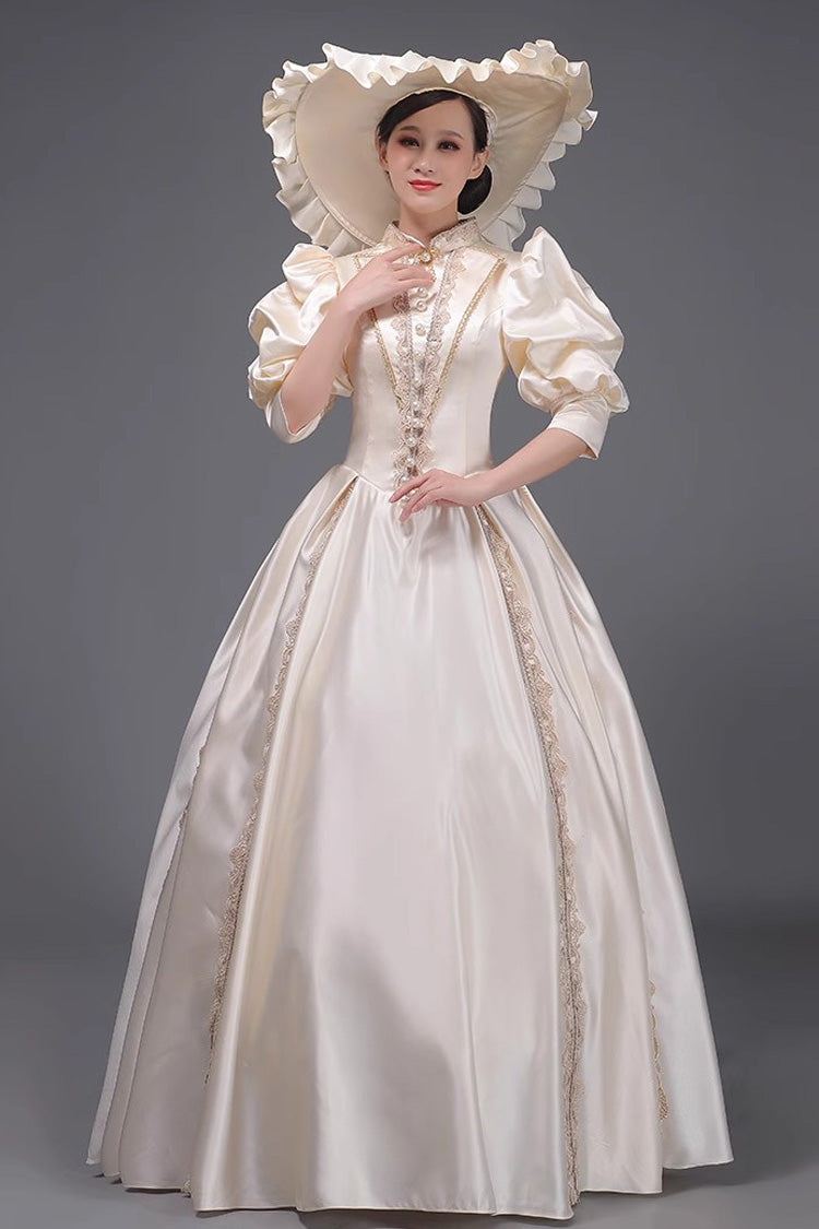 Champagne Vintage Princess Dress - Sweet Short Sleeved Victorian
