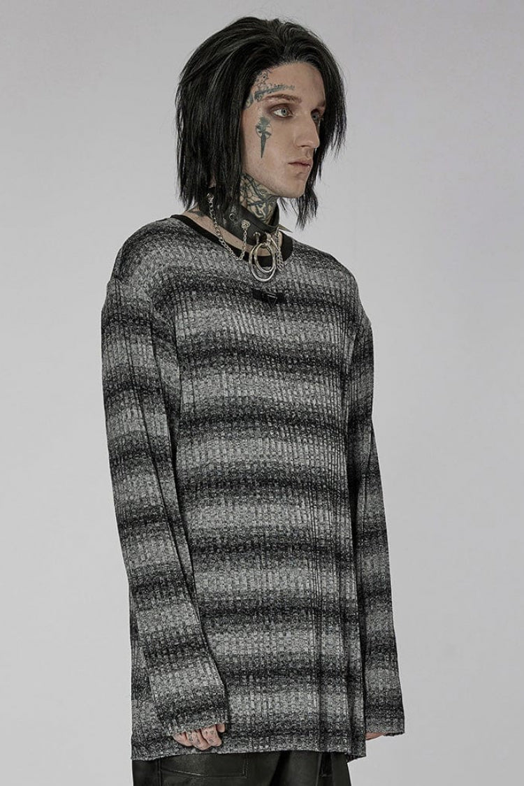 Men's Steampunk Sweater - Striped, Long Sleeve, 2 Colors