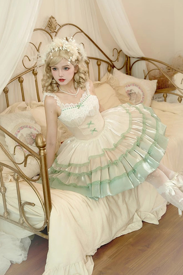 Layered Ruffle Sweet Lolita JSK - Glass Dream Ivory