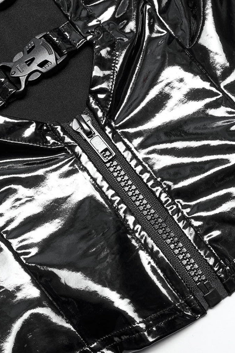 Glossy Hollow Slim Steampunk Vest for Women