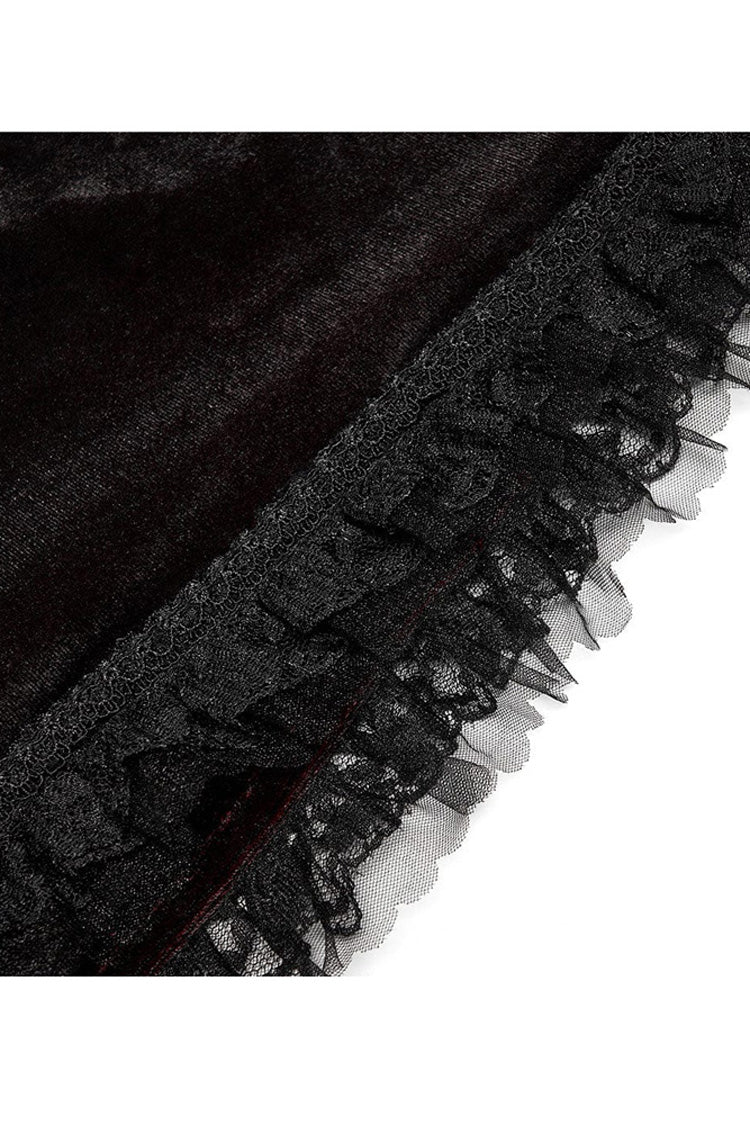 Crimson & Noir Gradient Fantasy Cloak with Wide Sleeves & Hood