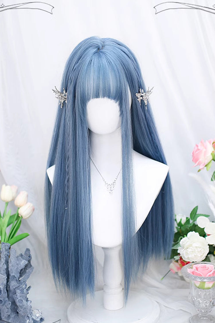 Azure Air Bangs Slightly Curly Long Sweet Lolita Wig
