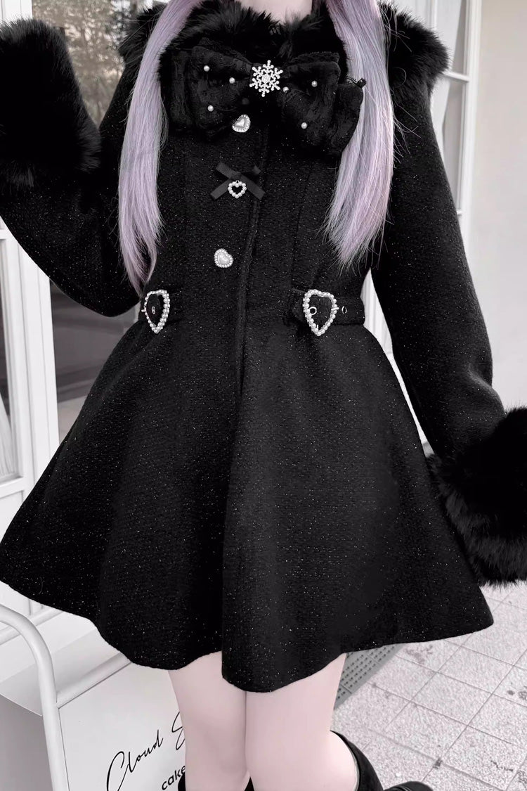 Bow Detail Jirai Kei Japanese Overcoat