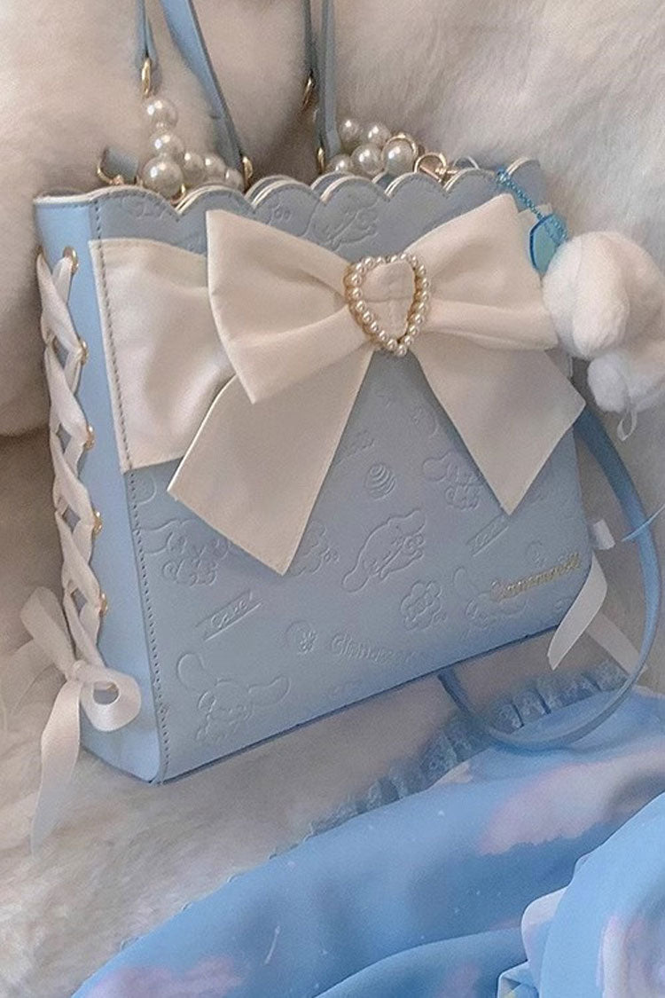 Ribbon Pearl Girly Lolita Shoulder Purse - 4 Shades