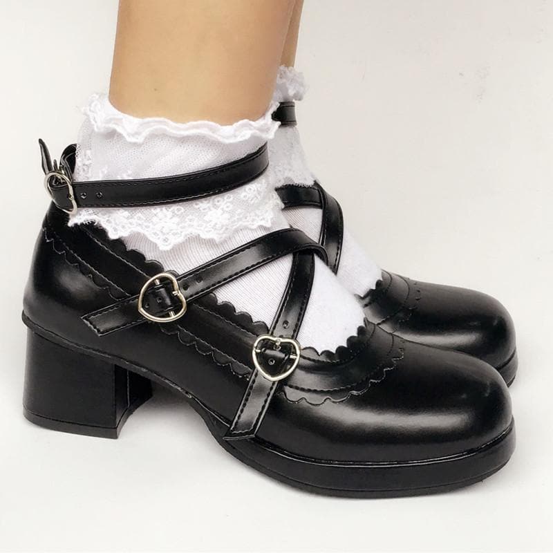 SP167935 Shoes Black Bow Detachable Made Lolita Custom