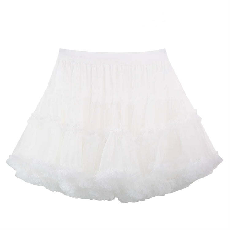 Sweet High-Waist Ruffled Princess Petticoat Available in Seven Colors