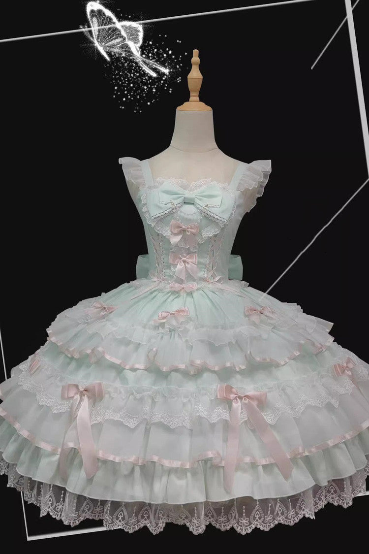 Princess Ballet JSK Dress - Multi-Layer Bow Lace