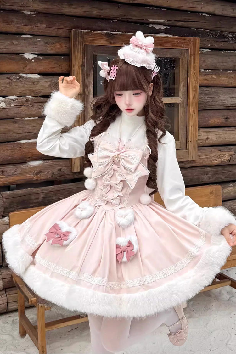 Furry Bow Sweet Lolita Dress