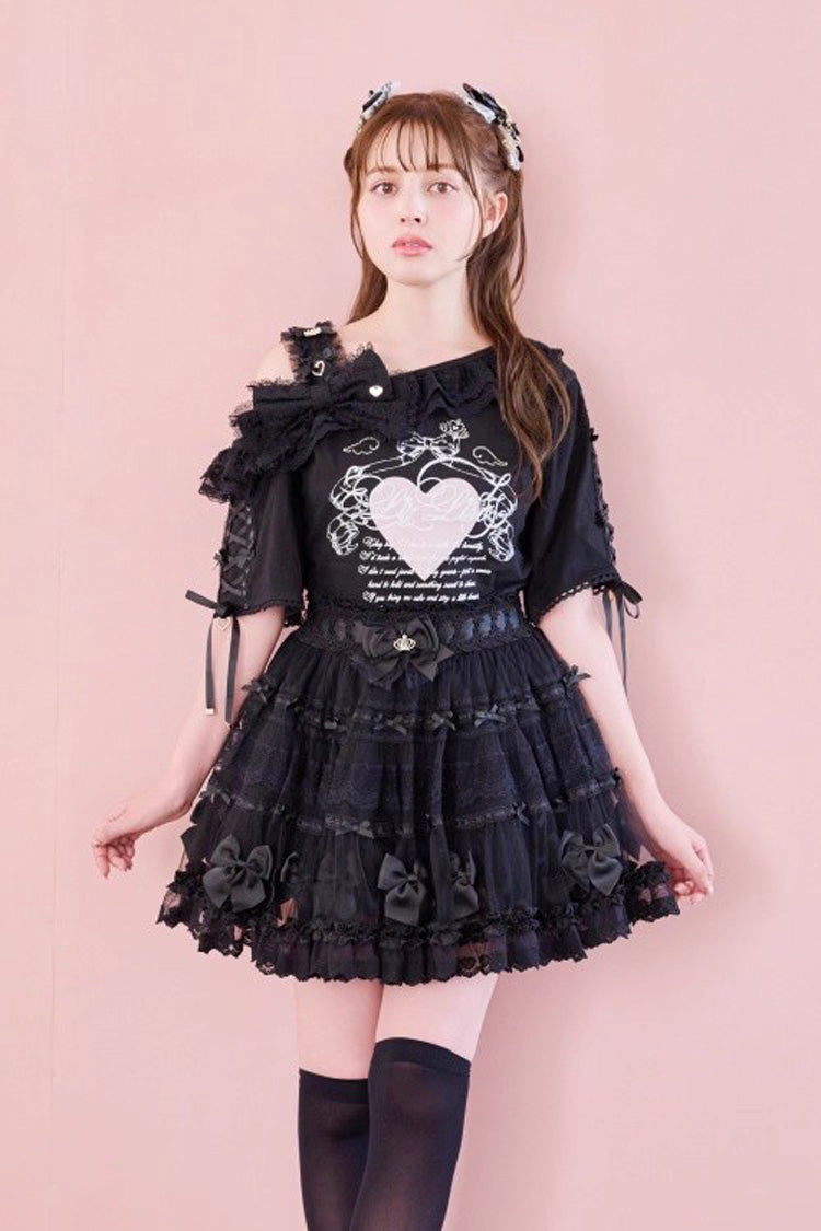 Sweet Ruffle Bow Lace Plus Size Japanese Skirt - Sweet Lolita
