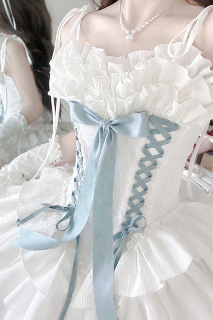 Multi-Layered Ruffle Corset Gothic Lolita JSK Dress