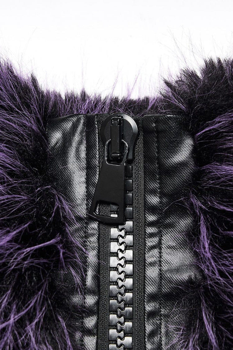 Steampunk Chain-Trimmed Long-Sleeve Women's Short Coat